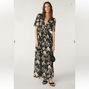 EUC ba&sh Axana Maxi printed dress, size M (2/38)